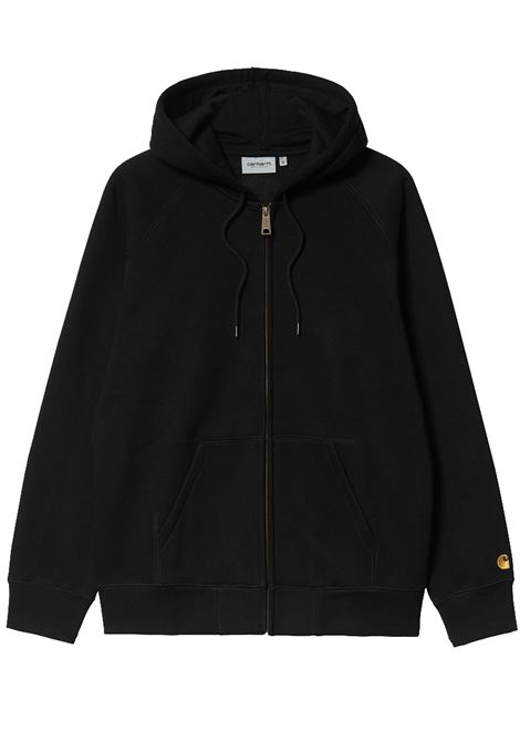 hooded chase jacket men black in cotton CARHARTT WIP | I03366400F.XX